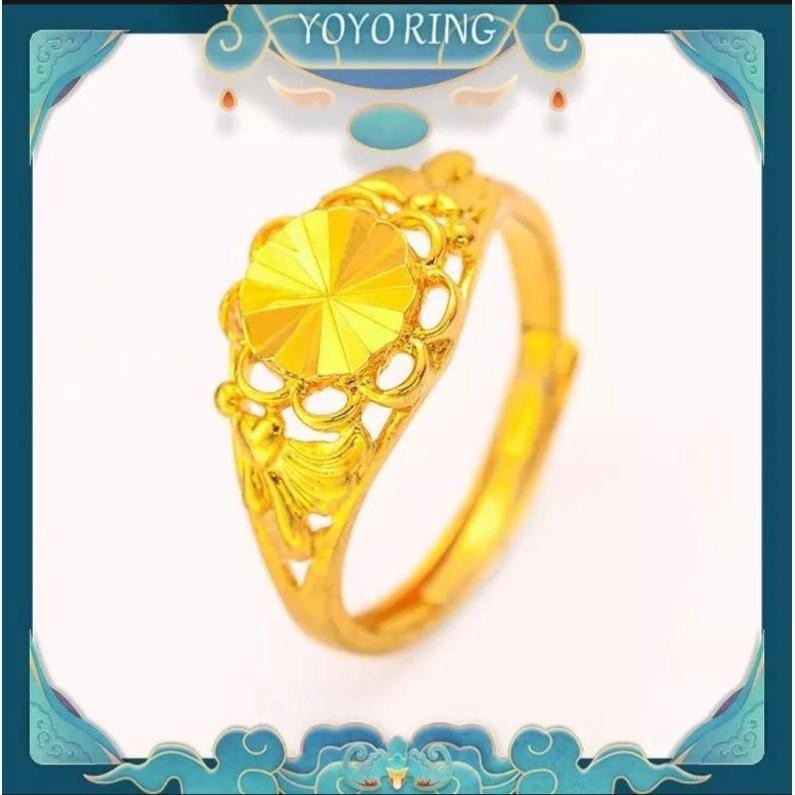 reno_acc NEW TERLARISSS cincin Dubai  asli anti luntur anti karat mirip emas asli lapis emas 24 k ( 