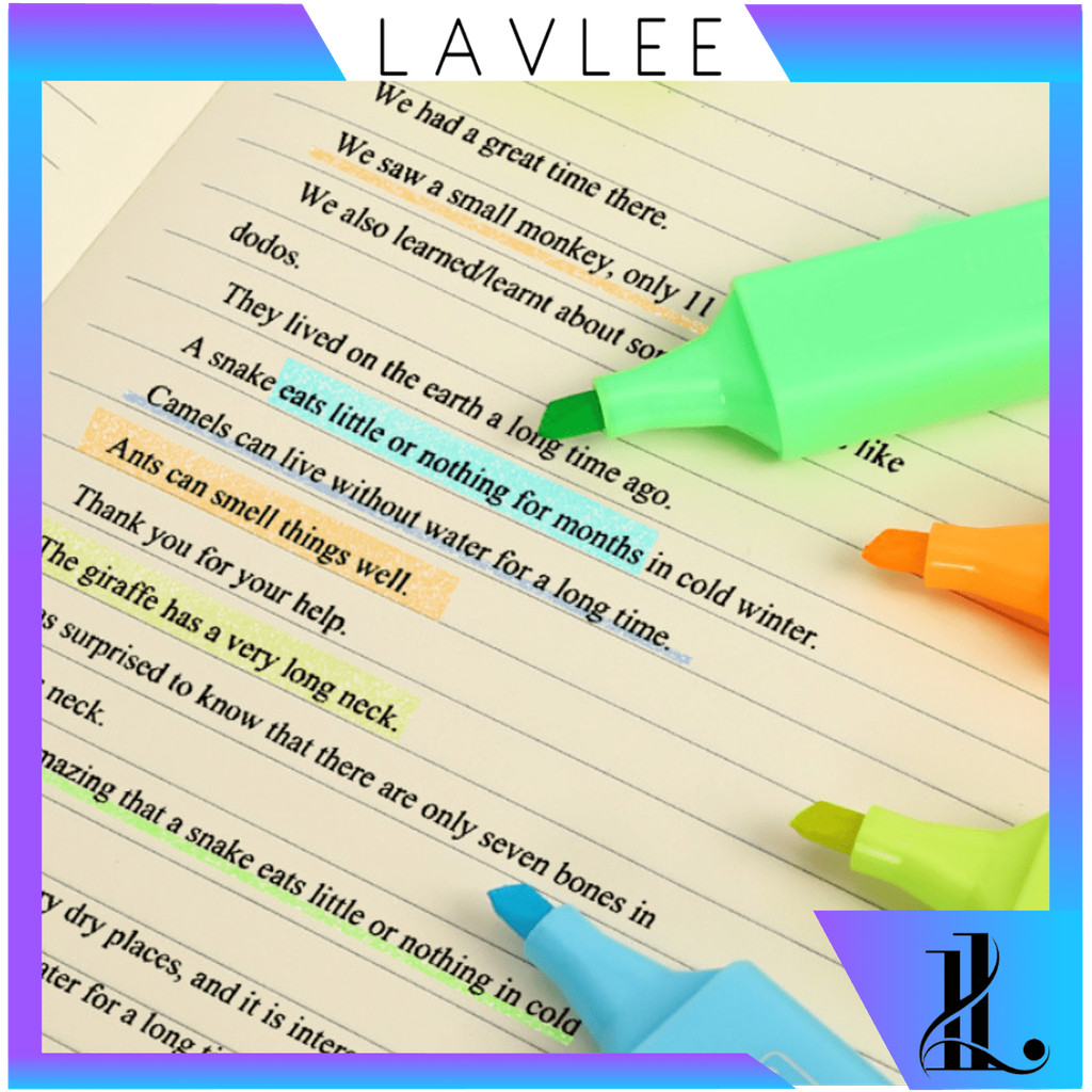 

Lavlee - S6584 Set Alat Tulis Sekolah Anak / Glitter Highlighter 4 PCS / Glowing Highlighter Marker Set / 4 PCS Stabilo Textliner