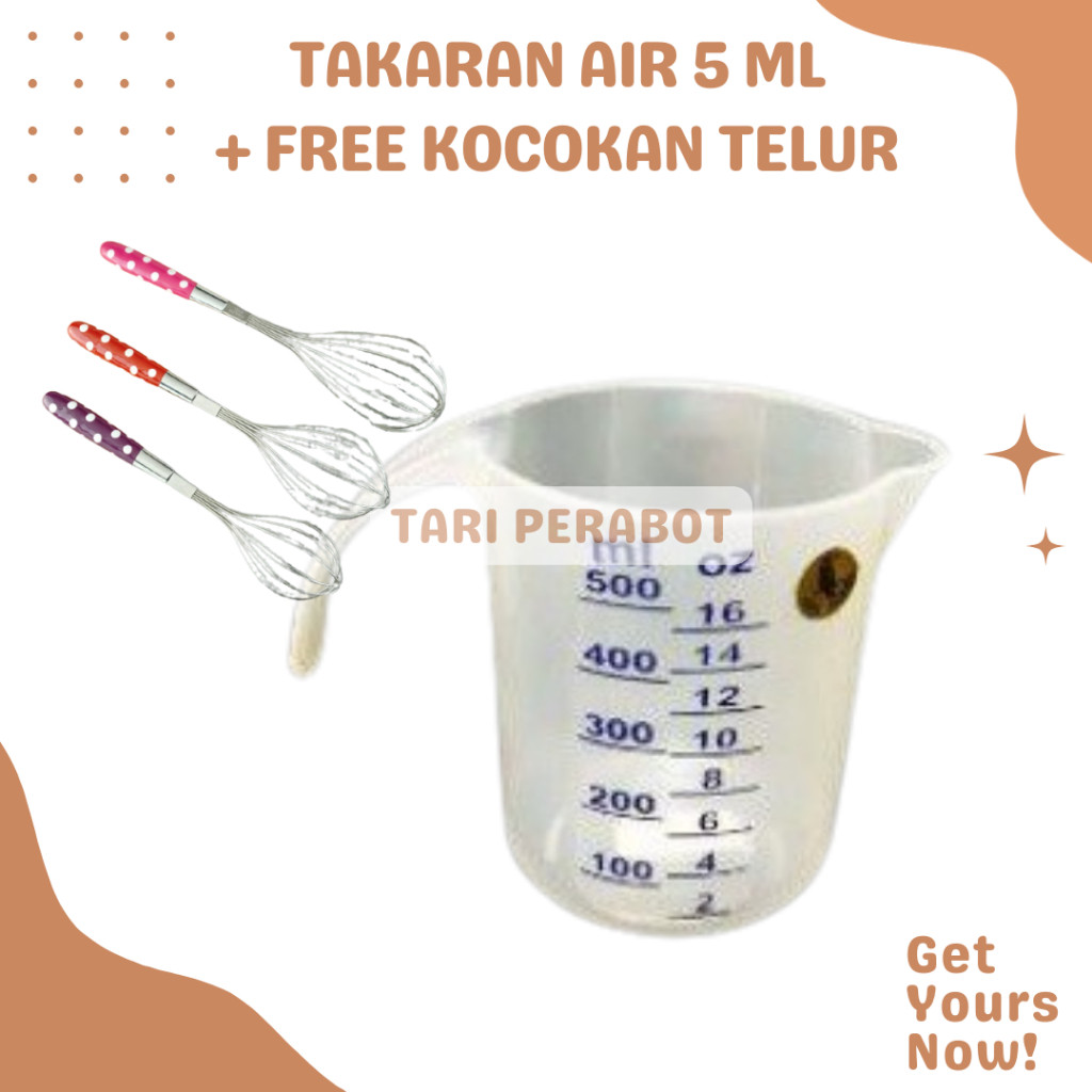 Gelas Ukur Takar OWL 500 ml Takaran Air 500 ml - TARI PERABOT