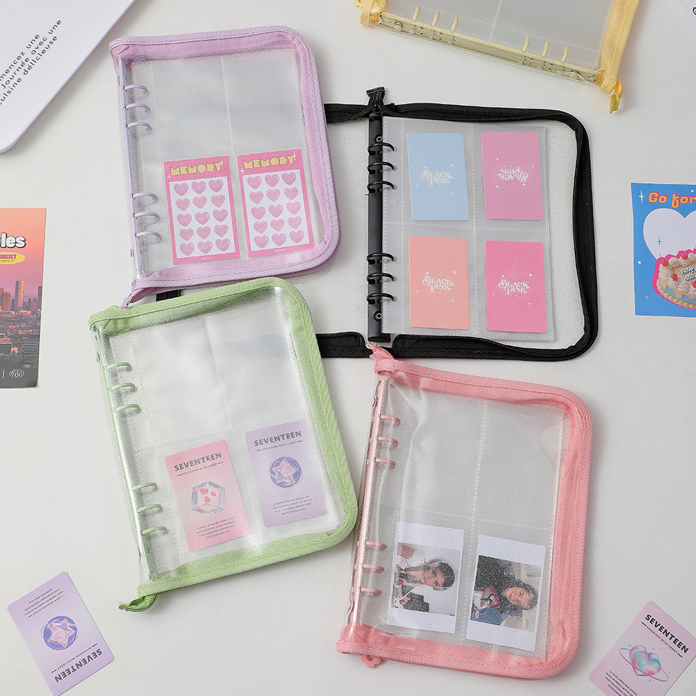 

Zipper Album A5 Binder 10sheet Kpop Photocard Collect Book Photo Cards Organizer Notebook With 10PCS Sleeves School Stationery