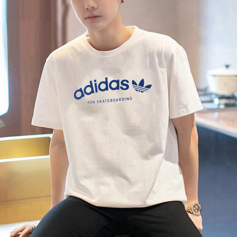 Adidas clover short sleeved men's summer new loose and breathable sports wear basketball casual T-sh