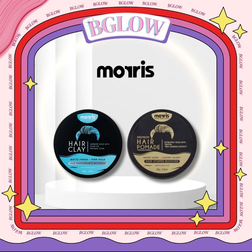 Morris Hair Clay | Morris Pomade Premium Man Edition 80gr | Morris Hair Clay Matte Finish Firm Hold 