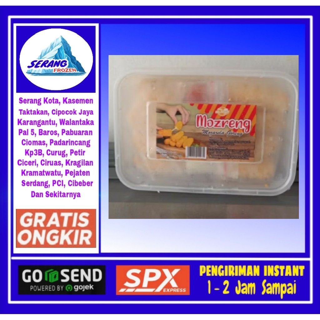 

Mozarella Goreng, Mozreng isi 16pcs,Serang Frozen