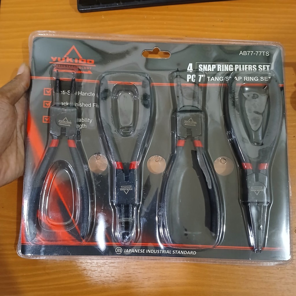 (dalam Stok, Dikirim Dari TANGERANG)7inci Transformer Circlip Pliers Set 4pcs - Snap Ring Tang Spi/t