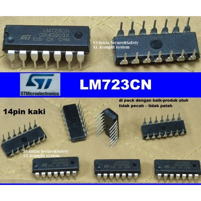 LM723CN 14pin kaki ST LM723 CN 14kaki UC723L UC 723 L 723L LM723L lm723 dip14  dip 14 kaki pin 14p l