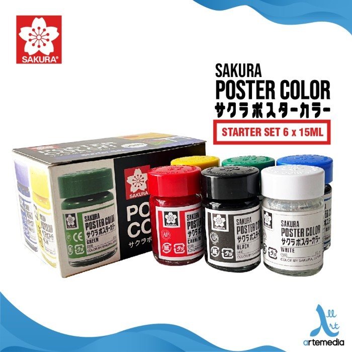 

promo -Sakura Poster Color Paint 15ml Set terbased Cat Poster