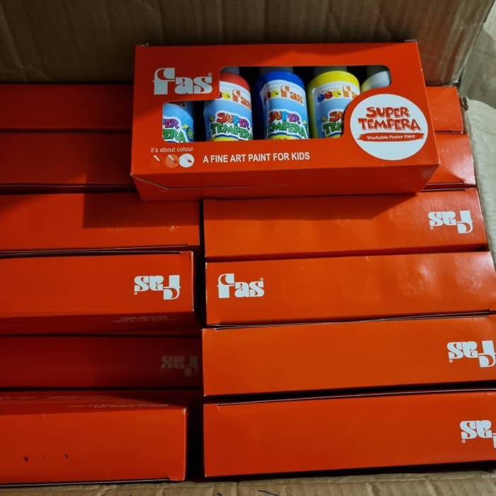 

promo -Fas Super Tempera shable Finger Paint 5 pcs Cat Air Anak Non Toxic