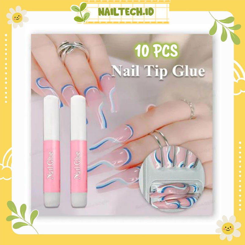 

(10PCS) Lem Kuku Palsu Mini Stick Cair / Fake Nails Glue 2gr Nail Art Glue MXBon Drill Glue
