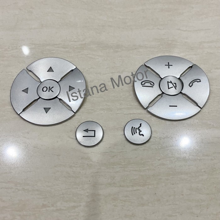 Sticker sticker setir Mercedes w204 w212 silver plat - Silver