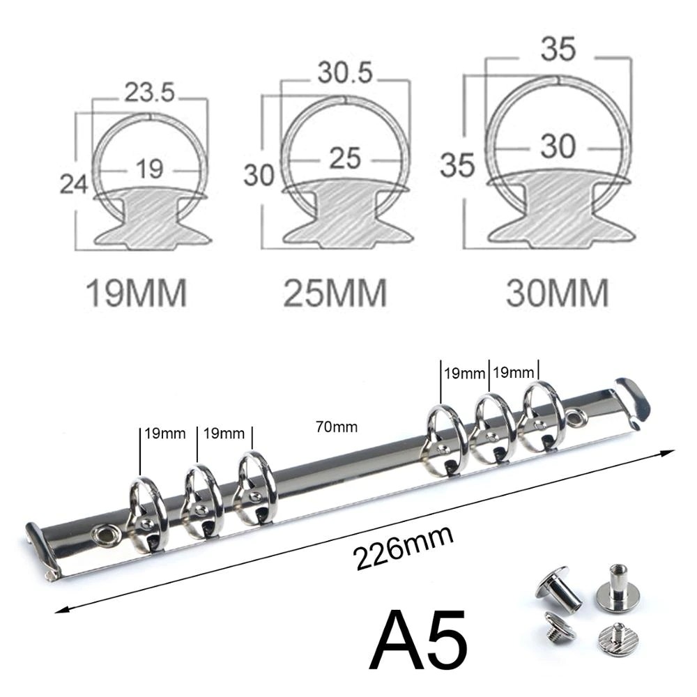 

Metal Spiral Rings Binder Clip With 2 Pairs of Screw For Diary Notebook Planner A5 Binder Clip File Folder