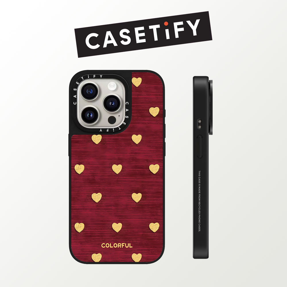 CASETIFY Red Love Simple Ins Style Phone Case for IPhone 16promax 16pro 16 15Pro 15promax 14promax 1
