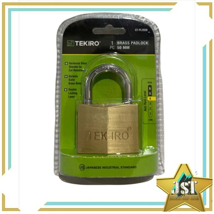 Tekiro Kunci Gembok PADLOCK 50 mm Gembok KUNINGAN Tekiro Termurah