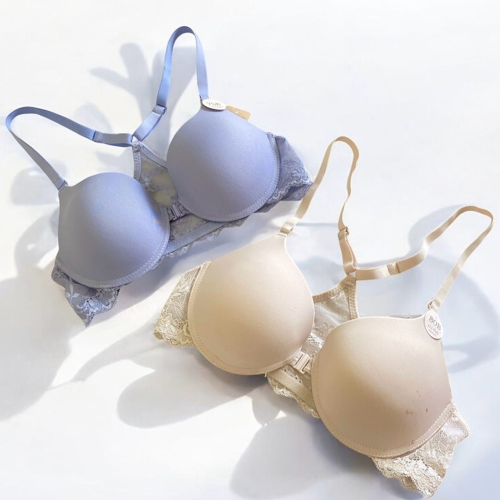 Bra Wanita FELANCY 01305 – Berkawat, Kait Depan, Busa Tipis, Lace Elegan dengan Ukuran 34B 36B
