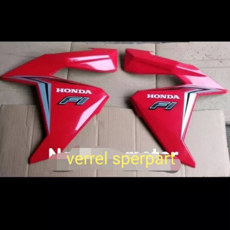 Bahan original cover sayap legcil luar depan + sticker HONDA VARIO 125 150 LED old 2015 2017 MERAH C