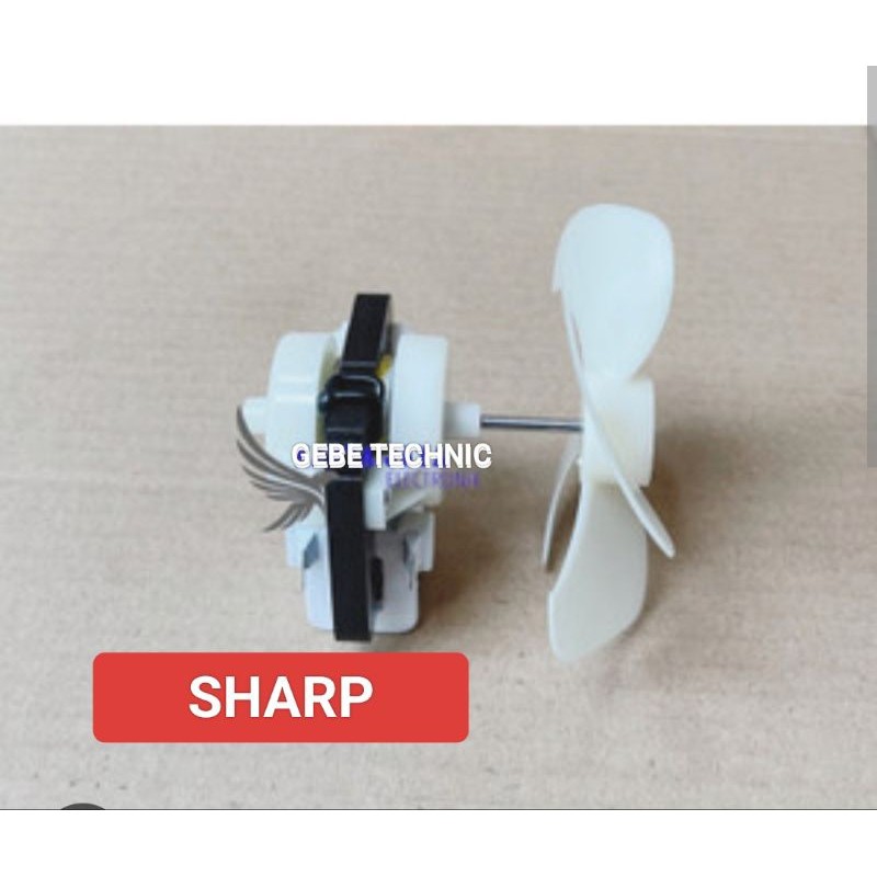 Motor Fan kulkas 2 pintu merk sharp + baling /fan kulkas 2 pintu