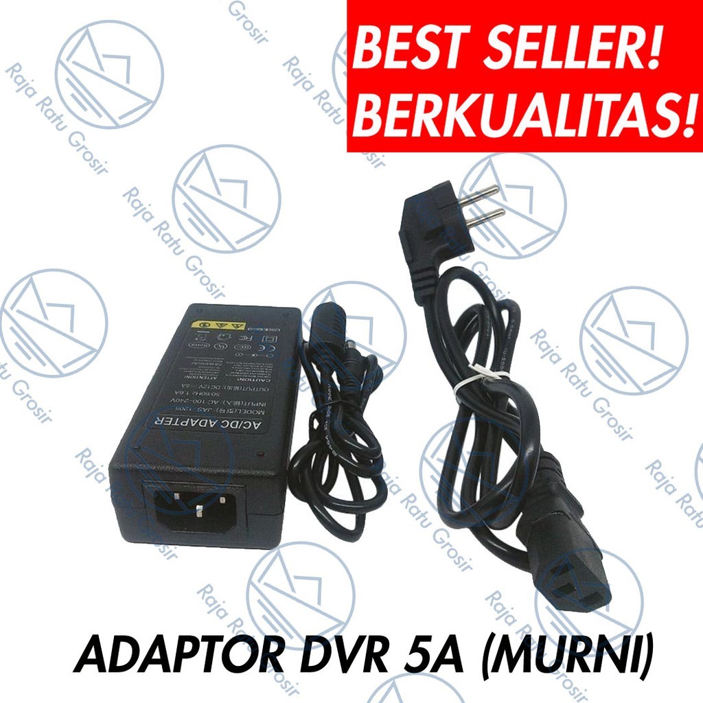 ADAPTOR 12V 5A MURNI (5000MAH) KHUSUS DVR CCTV