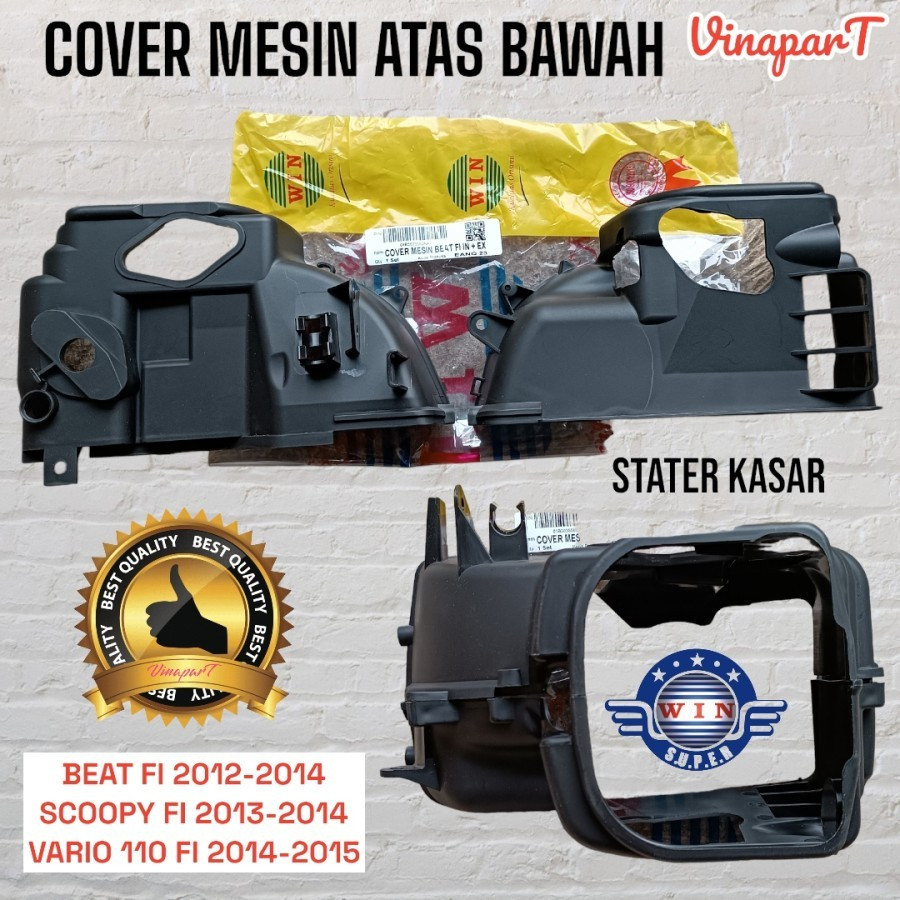 cover mesin atas bawah tutup kipas beat fi scoopy fi vario 110 fi lama stater kasar KZL non original