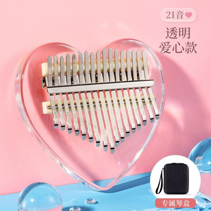 【COD】Kalimba 17/21 keys Acrylic Thumb Piano Kecapi jari Kalimba instrumen- Kalimba Alat Musik - styl