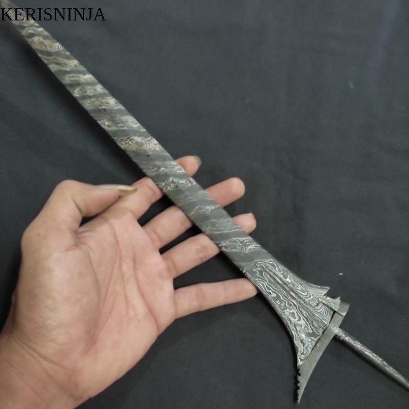 Keris Pasopati Pamor Buntel Mayit / Sampur Ngrante Tangguh Kamardikan Garap Super Alusan NJ13