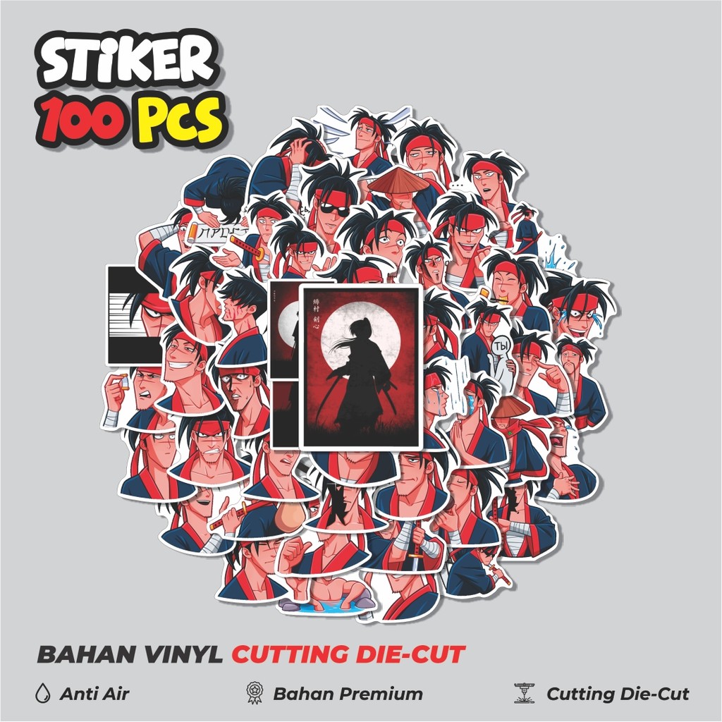 

Terbaru! 50 pcs Stiker Samurai Hiro Dekorasi Lucu Kreatif untuk Notebook, Skateboard, HP