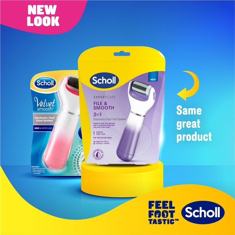 Scholl Velvet Smooth Electronic Foot File For Hard Skin