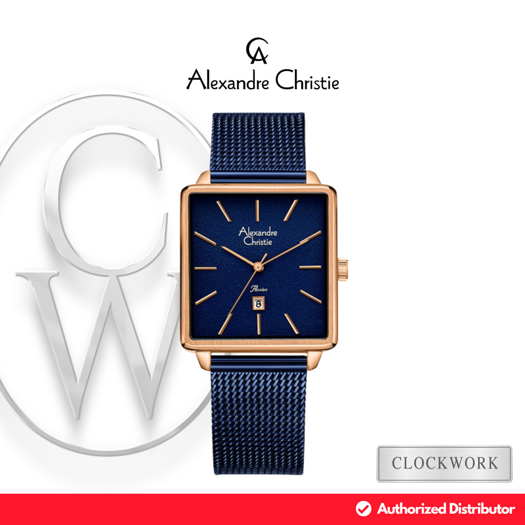 Jam Tangan Wanita Alexandre Chrsitie Passion AC 2922 LDBURBU Rantai Pasir / Mesh Strap Casual Minima