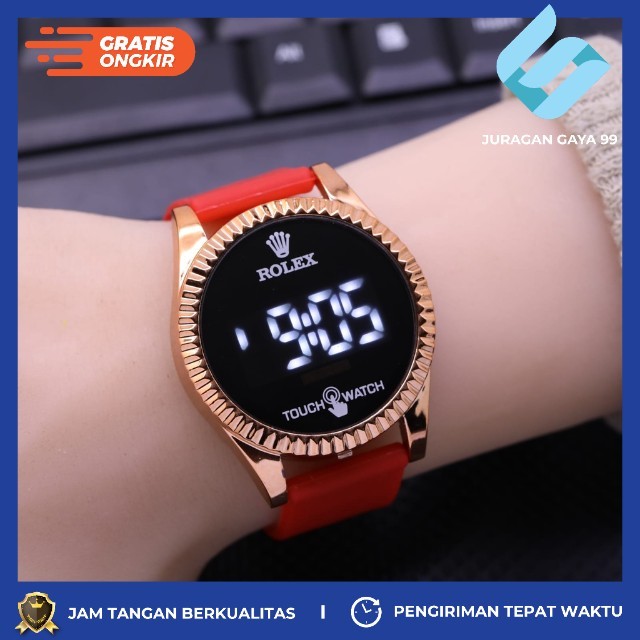 Jam Tangan Wanita Fashion Rolex LS 7870 LED Touch Watch - Bisa Bayar Ditempat - COD - Murah