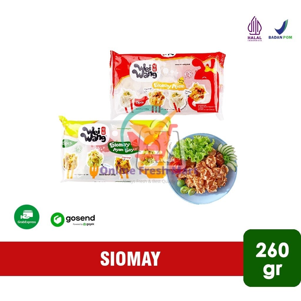 

Siomay Wei Wang / Siomay Ayam / Vegie isi 15 (260 gr) KHUSUS INSTANT - Online Fresh Mart Denpasar