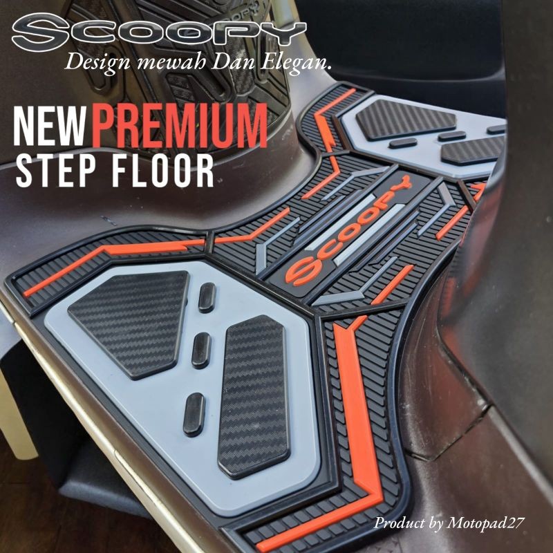 karpet new scoopy 2021-2024 alas pijak kaki motor Honda Scoopy 2021 sampai 2024 pijakan kaki Honda S