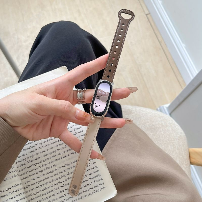 IK8 Tali Xiaomi Mi Band 10 8 9 Strap Leather Buckle Xiaomi Band 10/9/8 Strap Mi Band 10 Mi Band 9 Mi