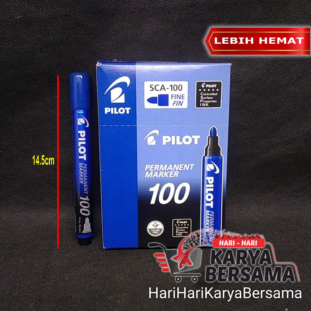 

ALAT TULIS SPIDOL PILOT PERMANENT MARKER WARNA BLUE PER-BOX ISI 12PCS