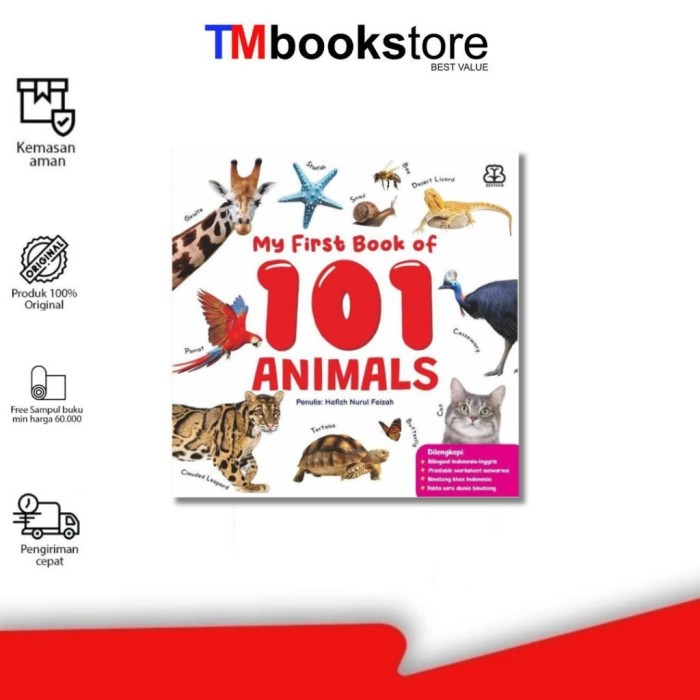 MY FIRST BOOK - MY FIRST BOOK OF 101 ANIMALS (BOARDBOOK) TMBOOKSTORE BEST SELLER