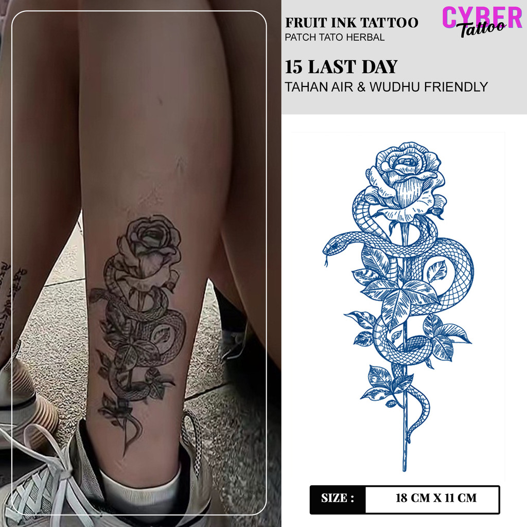 Cyber Tato Stiker Sementara  Maori Fruit Ink Tato Temporary Tahan lama 15 hari tato palsu Tato Tempo