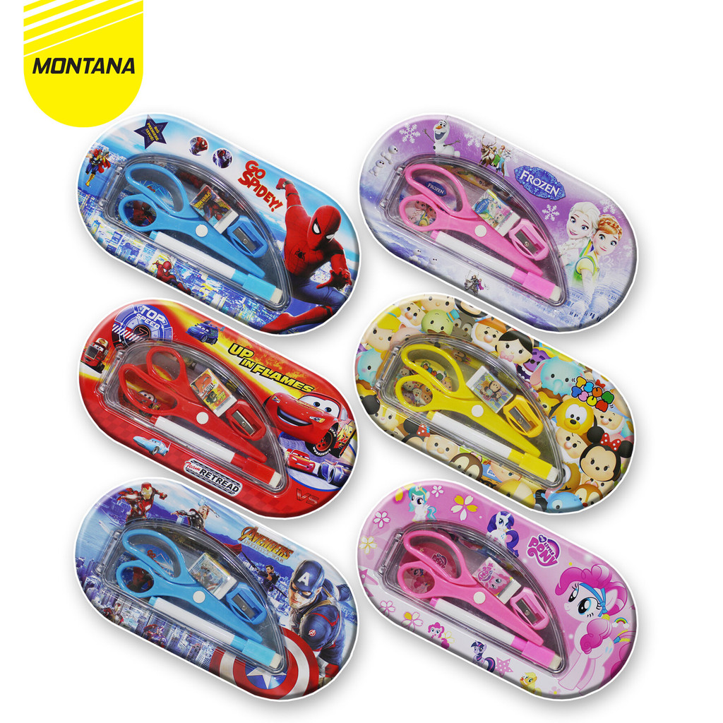 

MONTANA Kotak Pensil 18 x 6 x 3 cm Pencil Case Study Set Tempat Alat Tulis 3339