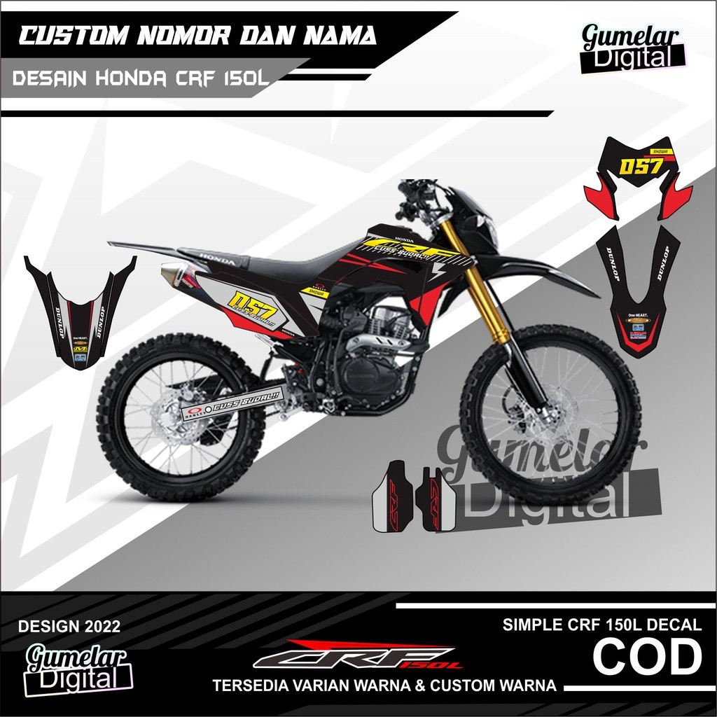 DECAL STIKER CRF150L DESIGN TERBARU 2022