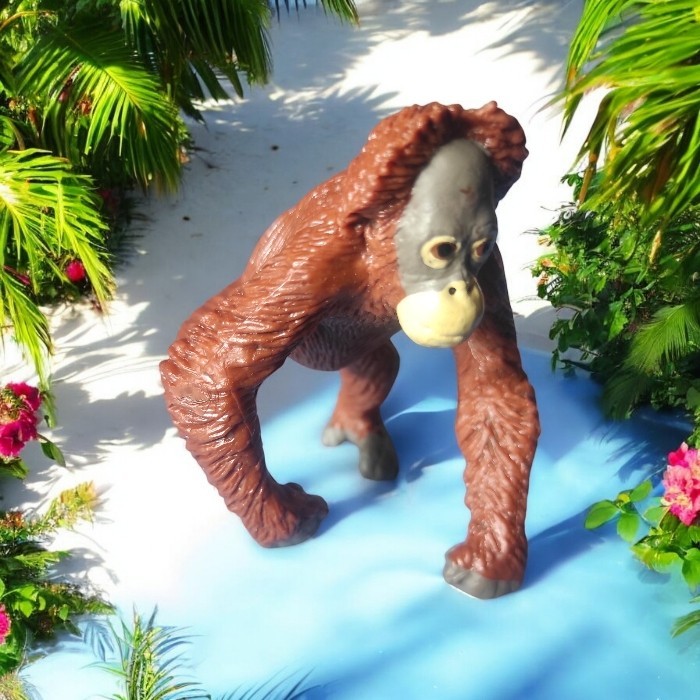 Patung Pajangan Mainan Miniatur Orangutan Orang Utan 7cm - 1