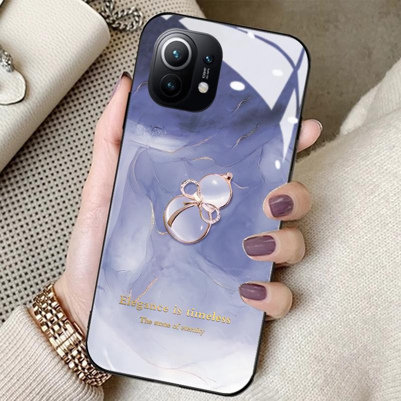 Casing Keras Kaca Kaca For Xiaomi Mi 11 Lite Mi 11 Lite 5G 11 Lite 5G NE 12 Lite Casing Silikon Labu