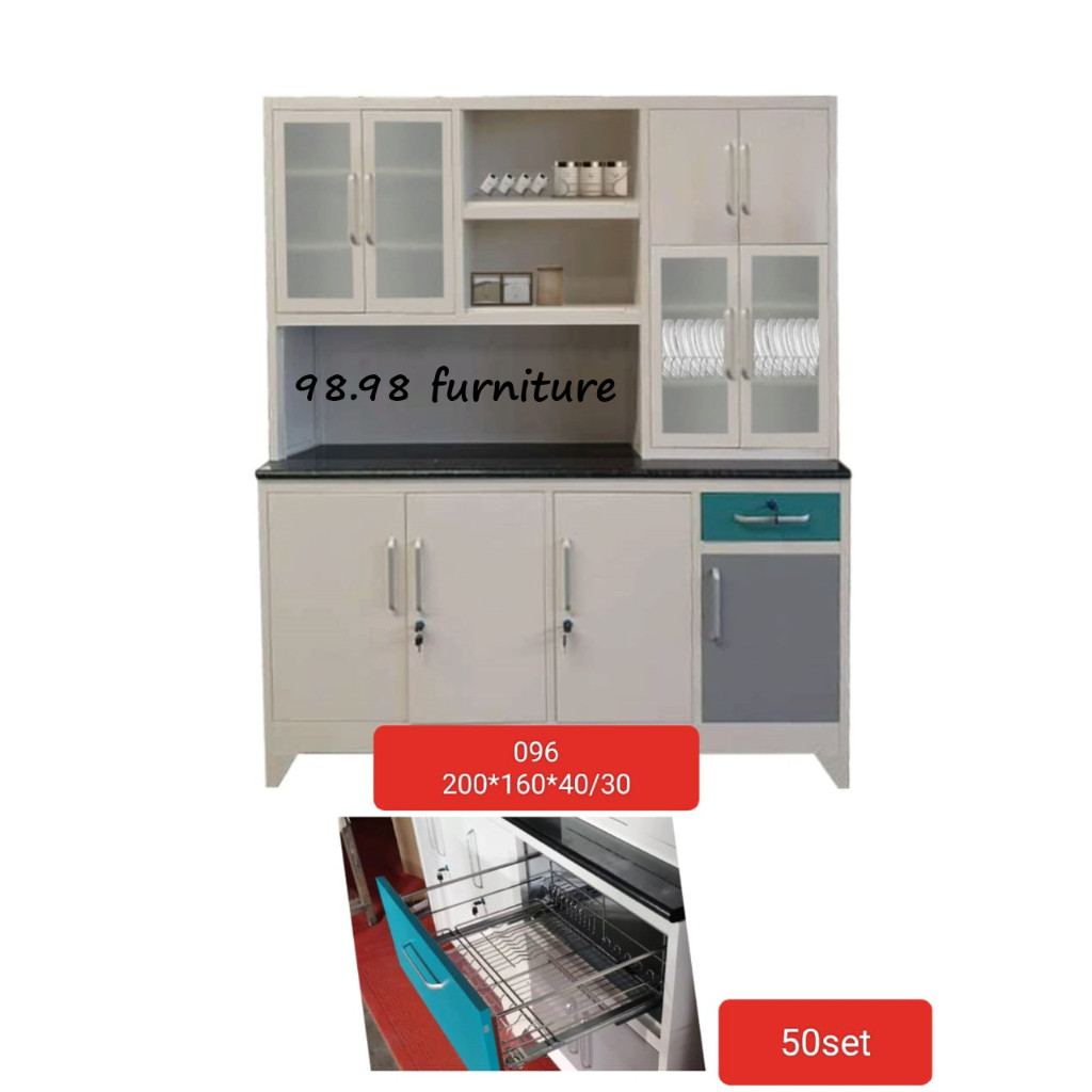 Lemari Sayur Import Plat Besi - Kitchen Set Minimalis - Tempat Penyimpanan Dapur - Medan