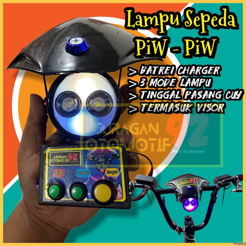 AT33 lampu sepeda kelap kelip led / visor seped / lampu sepeda depan aksesoris sepeda anak