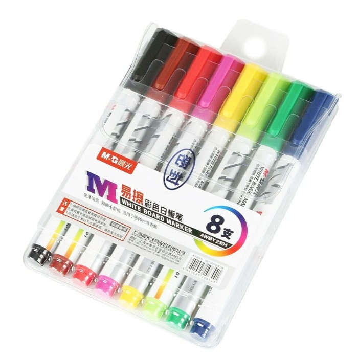 

Spidol Warna Whiteboard Marker M&G AWMY2301 Colorfull Isi 8 Warna