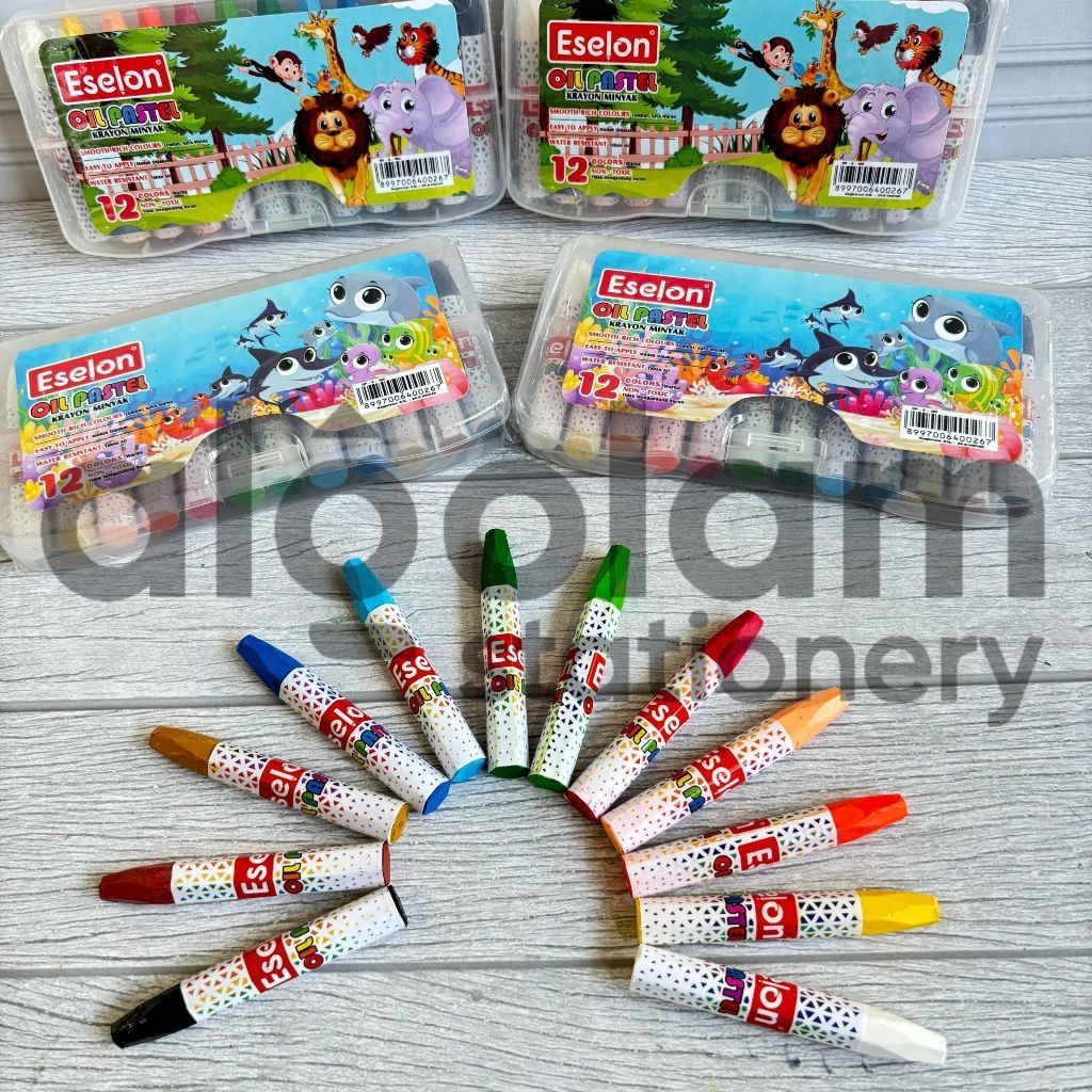

SATU SET ( 12 WARNA ) Oil Pastel Eselon Crayon Eselon 12 Warna