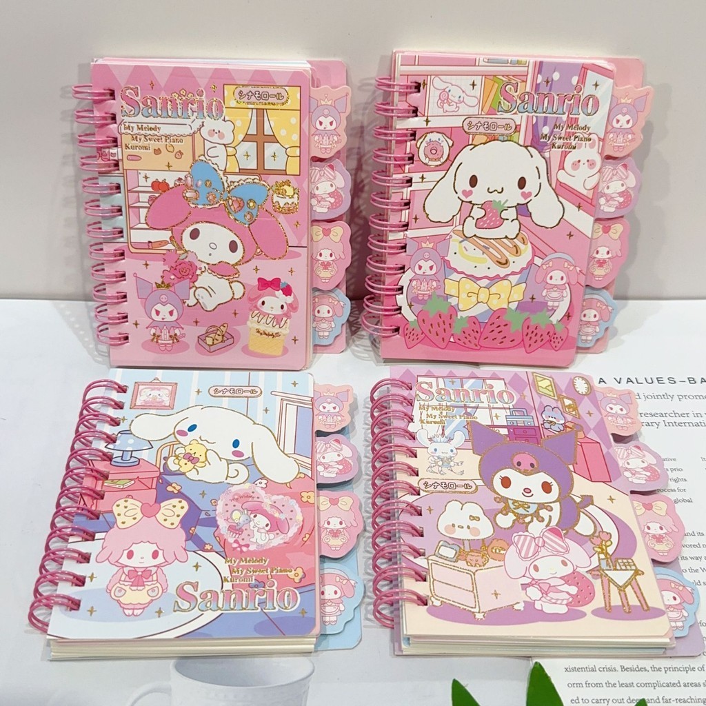 

Notebook Ring Buku Diary Aesthetic Buku Coil Book Sanrio Kuromi Melody Monroll 80 LEMBAR- OS0455