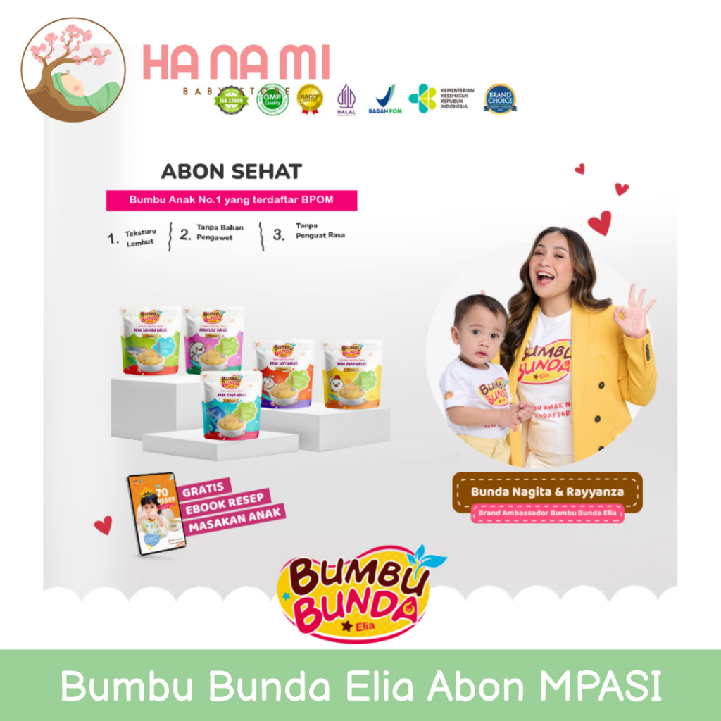 

Bumbu Bunda Elia Abon Sapi MPASI / Abon Ayam / Abon MPASI / Abon Bayi