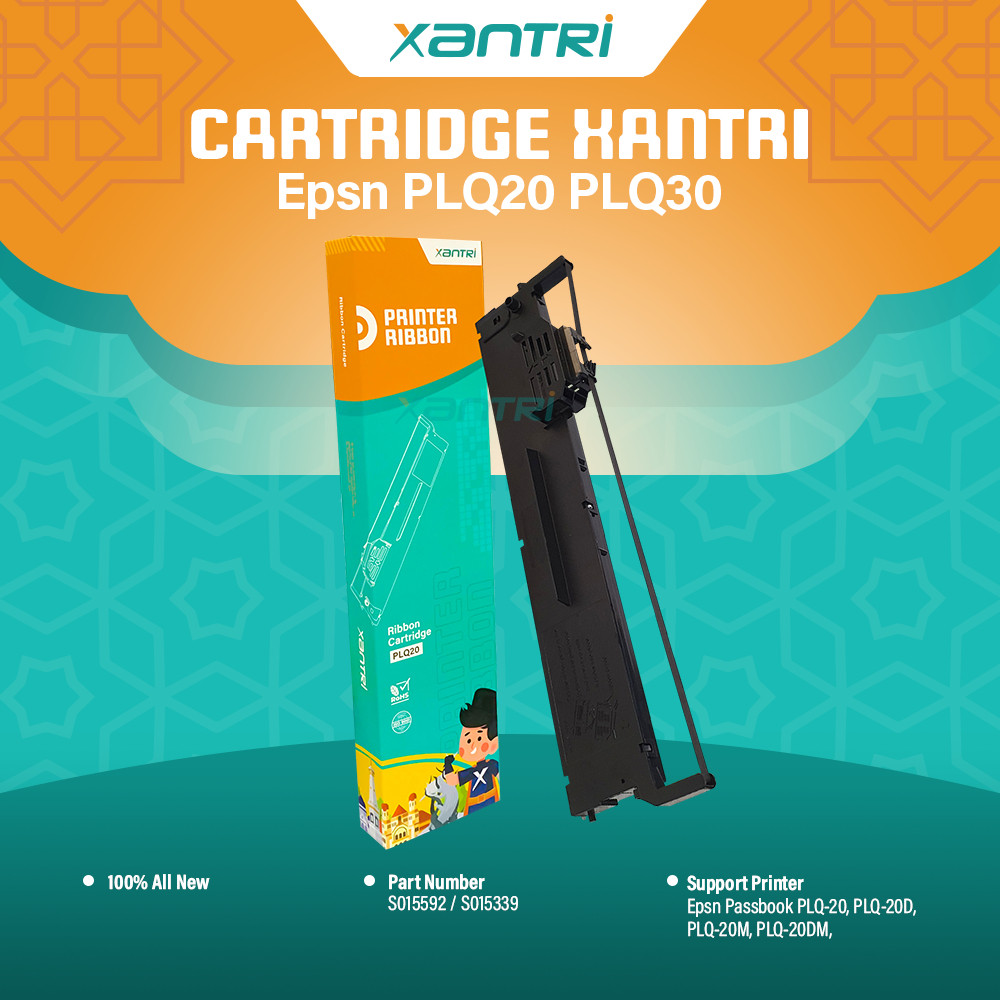Xantri - Ribbon Cartridge Xantri For PLQ-20 Compatible For Printer Epson PLQ20 PLQ 20 PLQ 20D PLQ 20