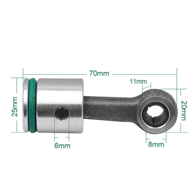 Aluminum Piston Connecting Rod with Washer + Pin Assembly for Type 26 Aluminum Electric Hammer Impac