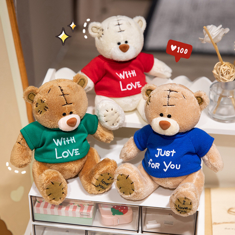 

1pc 15CM 9 Styles Cute Patch Bear Dolls Lovely Teddy Bear Stuffed Toy Soft Dr. Bear Toy Boys Girls Birthday Christmas Gifts