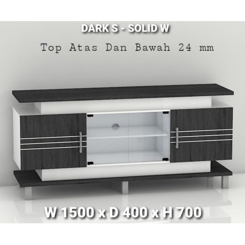 [MEDANHOME] Termurah Buffet tv / meja tv hitam putih minimalis
