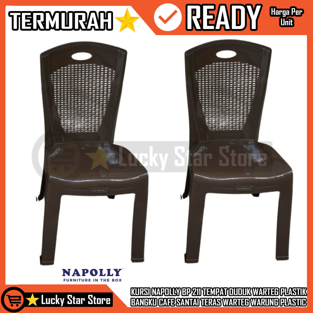 Napolly 211 Bangku Plastik Bp211 Bp Taman Tenda Sandaran Tinggi Kursi Pesta Makan Semi Rotan Sandar 