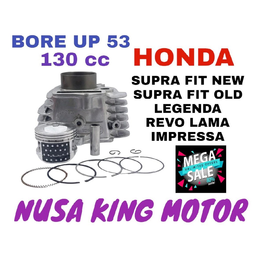 BLOK SEHER BORE UP SUPRA FIT NEW LEGENDA REVO 100 IMPRESSA SUPRA FIT OLD 130 CC