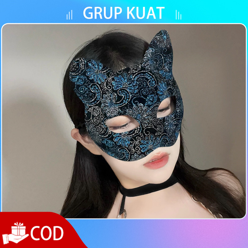 Topeng Pesta Binatang Animal Perlengkapan Pesta Dewasa Topeng Rubah Jepang Topeng Lukis Kucing